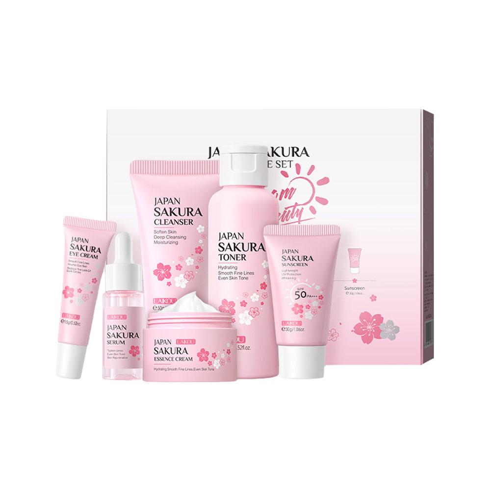 Skincare Centella - 6pcs Sakura Skin Care Set Hydrating