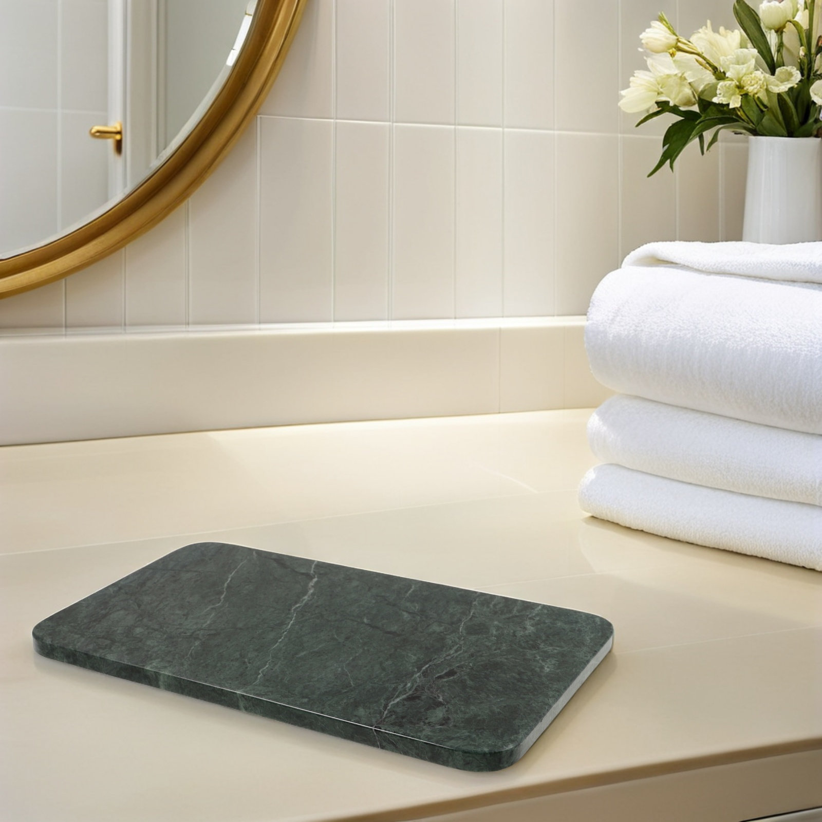 Rectangle Marble Tray Natural  - огляд і ціна Skincare Natur E