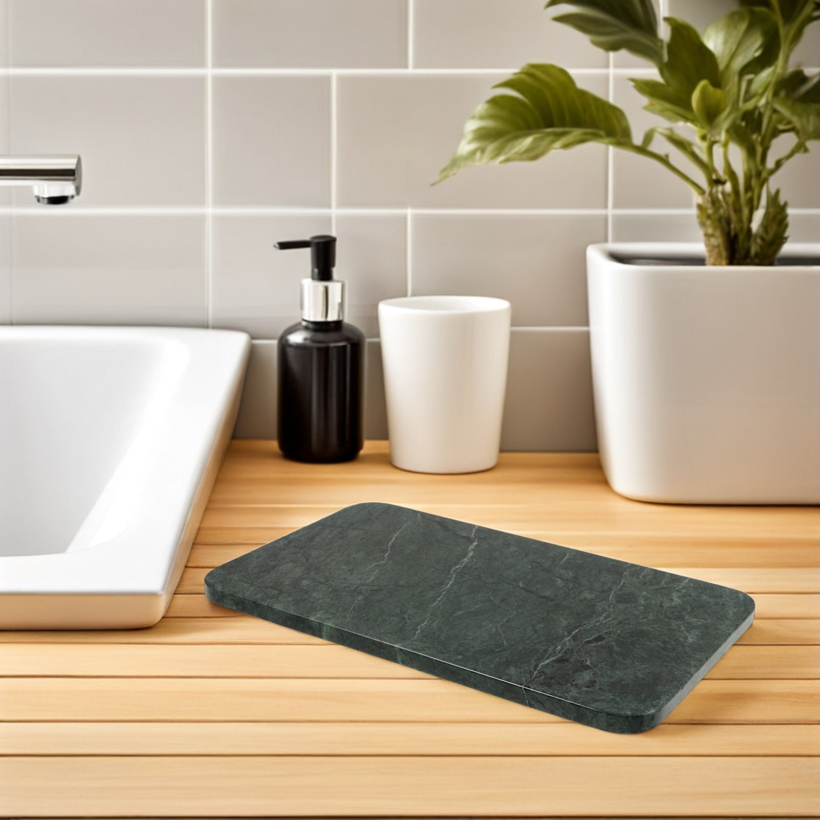 Rectangle Marble Tray Natural  - огляд і ціна Skincare Natur E